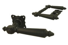 Deurklink messing zwart poedercoat stel (1890)