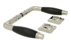 Deurklink messing vernikkeld bakeliet stel (1928)