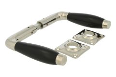 Deurklink messing vernikkeld bakeliet stel (1932)