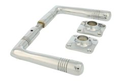 Deurklink chrome stel