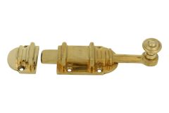 Deurschuif messing ongelakt 101x33mm naar binnen openend