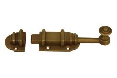 Deurschuif messing verouderd 101x33mm naar binnen openend