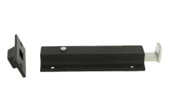 Deurschuif met klik veersysteem nikkel/zwart