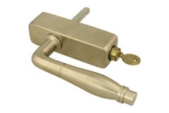 Draaikiep greep met slot (1928) matnikkel