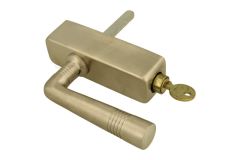 Draaikiep greep met slot (1915) matnikkel