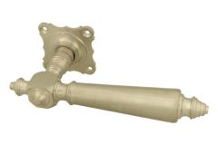 Enkele deurklink met rozet matnikkel (1890)