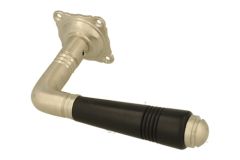 Enkele deurklink met rozet matnikkel ebbenhout (1908)