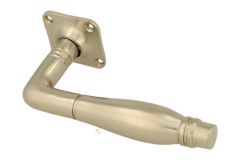 Enkele deurklink met rozet matnikkel (1928)