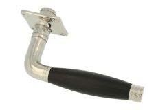 Enkele deurklink (1926) messing vernikkeld ebbenhout