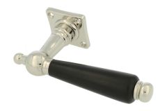 Enkele deurklink messing vernikkeld ebbenhout (1915)