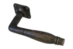 Enkele deurklink met rozet messing verouderd (1928)