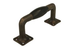 Handgreep strak model 130mm messing verouderd bakeliet
