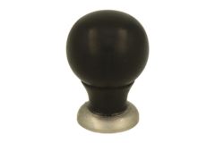 Kastknop ebbenhout met matnikkel 25mm H39mm