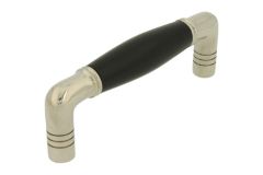 Keukengreep 96mm h.o.h. messing vernikkeld jaren 20