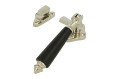 Raamboom kantelbaar (1890) messing vernikkeld ebbenhout