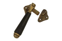 Raamboom kantelbaar (1908) messing verouderd ebbenhout