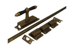 Krukespagnolet raam messing verouderd ebbenhout (1890)