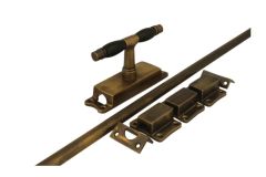 Krukespagnolet raam messing verouderd ebbenhout (1928)