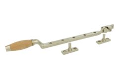 Raamuitzetter (1930) messing vernikkeld beukenhout