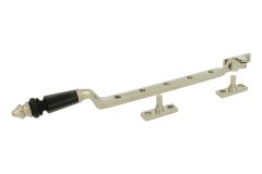 Raamuitzetter (1890) messing vernikkeld hoorn