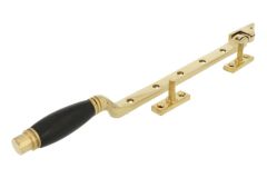 Raamuitzetter ongelakt messing ebbenhout 315mm