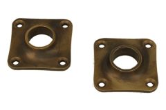 Stel rozetten messing verouderd Øgat 15mm