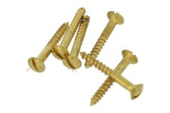 Sleufschroeven 2,8 x 25mm (6 stuks) messing ongelakt