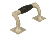 Schuifraamgreep 115mm verkropt matnikkel bakeliet