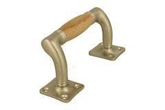 Schuifraamgreep 120mm verkropt matnikkel beuken