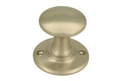 Ronde knop Ø40mm rozet Ø50mm in geborsteld nikkel