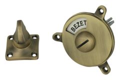 Vrij bezet toiletstift rond messing verouderd