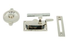 Vrij-bezet slot messing vernikkeld 70x39mm